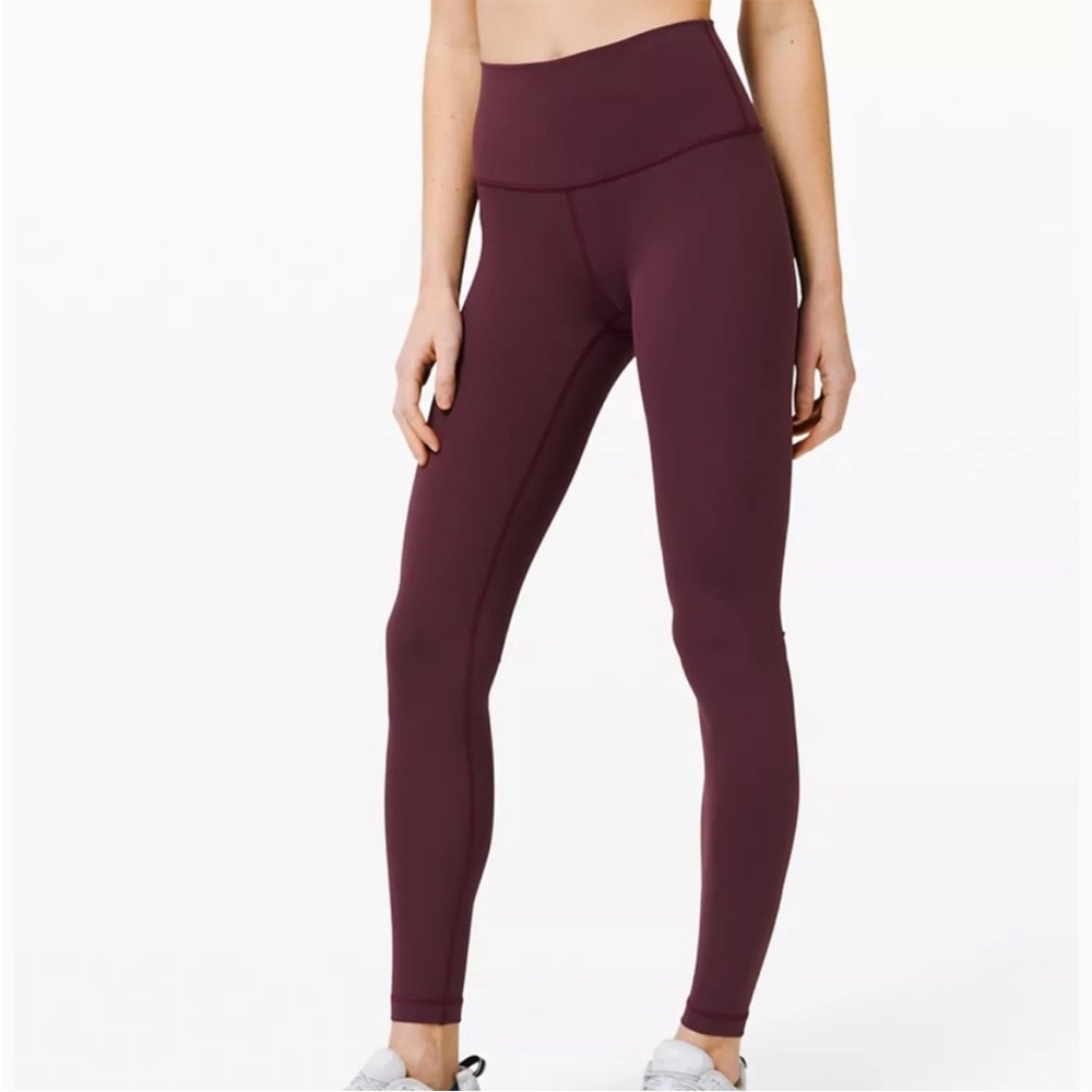 Lululemon Wunder Under High Rise Tight 31” Full On Luon in Cassis SZ 8 EUC